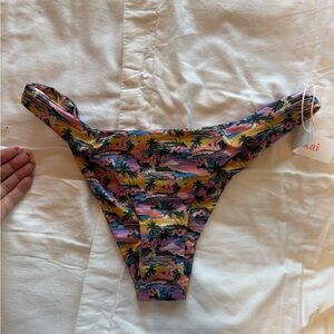 Tropical Print Bikini Bottom